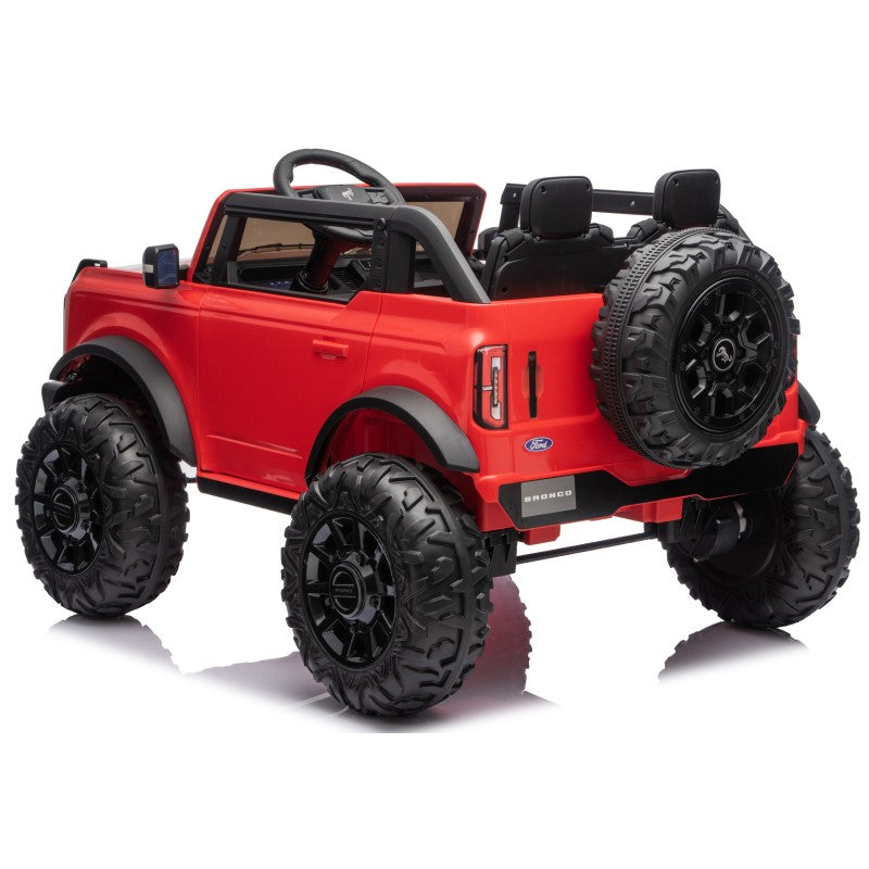 NUOVA Ford Bronco 24V Maxi Suv Fuoristrada 2 Posti Auto Elettrica per Bambini con Telecomando RUOTE GOMMA EVA-0995 – Variante Rosso