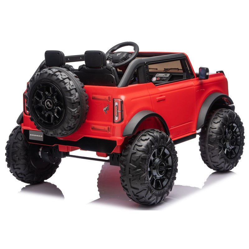 NUOVA Ford Bronco 24V Maxi Suv Fuoristrada 2 Posti Auto Elettrica per Bambini con Telecomando RUOTE GOMMA EVA-0995 – Variante Rosso