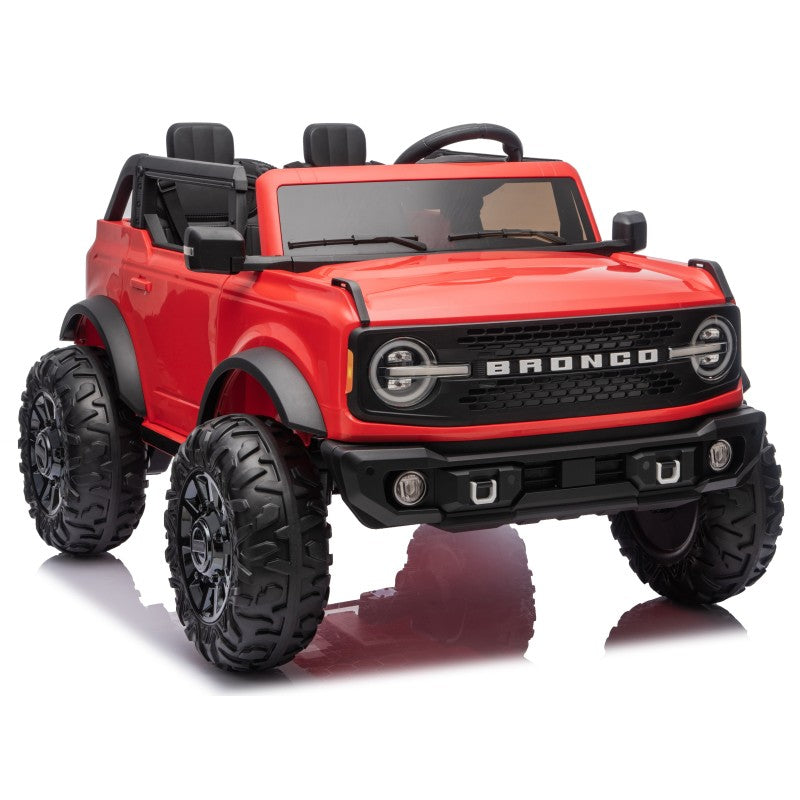 NUOVA Ford Bronco 24V Maxi Suv Fuoristrada 2 Posti Auto Elettrica per Bambini con Telecomando RUOTE GOMMA EVA-0995 – Variante Rosso
