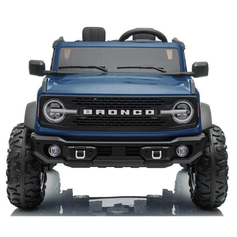 NUOVA Ford Bronco 24V Maxi Suv Fuoristrada 2 Posti Auto Elettrica per Bambini con Telecomando RUOTE GOMMA EVA-0995 – Variante Blu