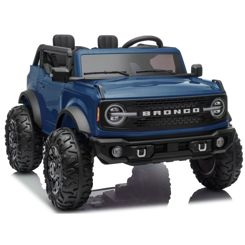 NUOVA Ford Bronco 24V Maxi Suv Fuoristrada 2 Posti Auto Elettrica per Bambini con Telecomando RUOTE GOMMA EVA-0995 – Variante Blu