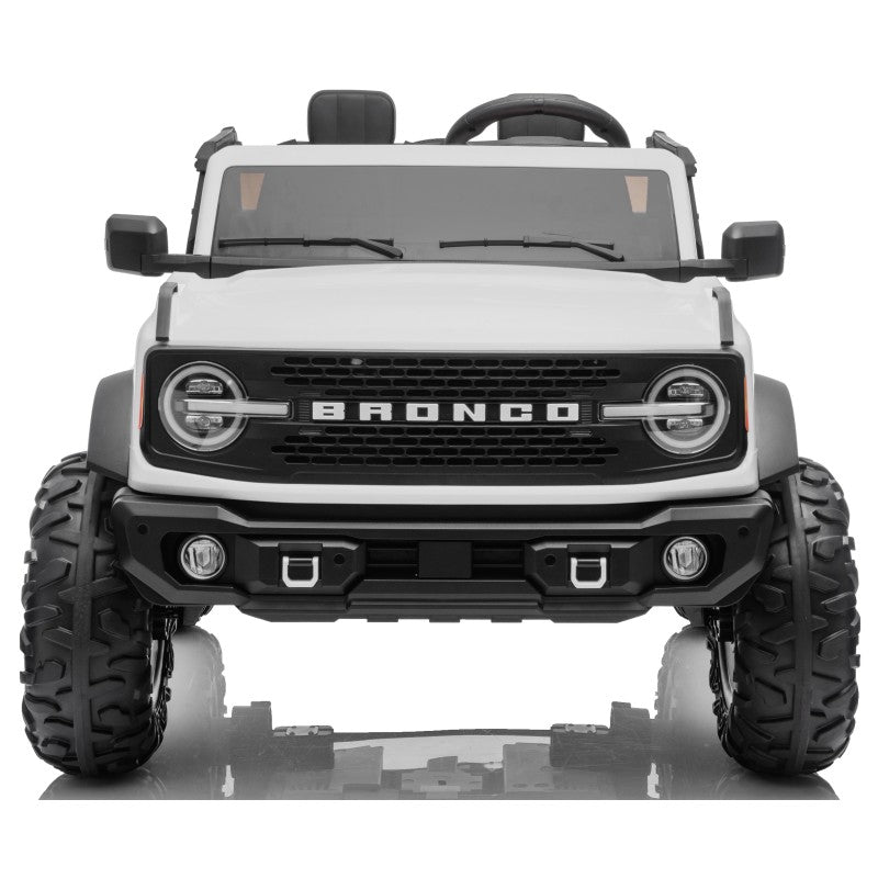 NUOVA Ford Bronco 24V Maxi Suv Fuoristrada 2 Posti Auto Elettrica per Bambini con Telecomando RUOTE GOMMA EVA-0995 – Variante Bianco