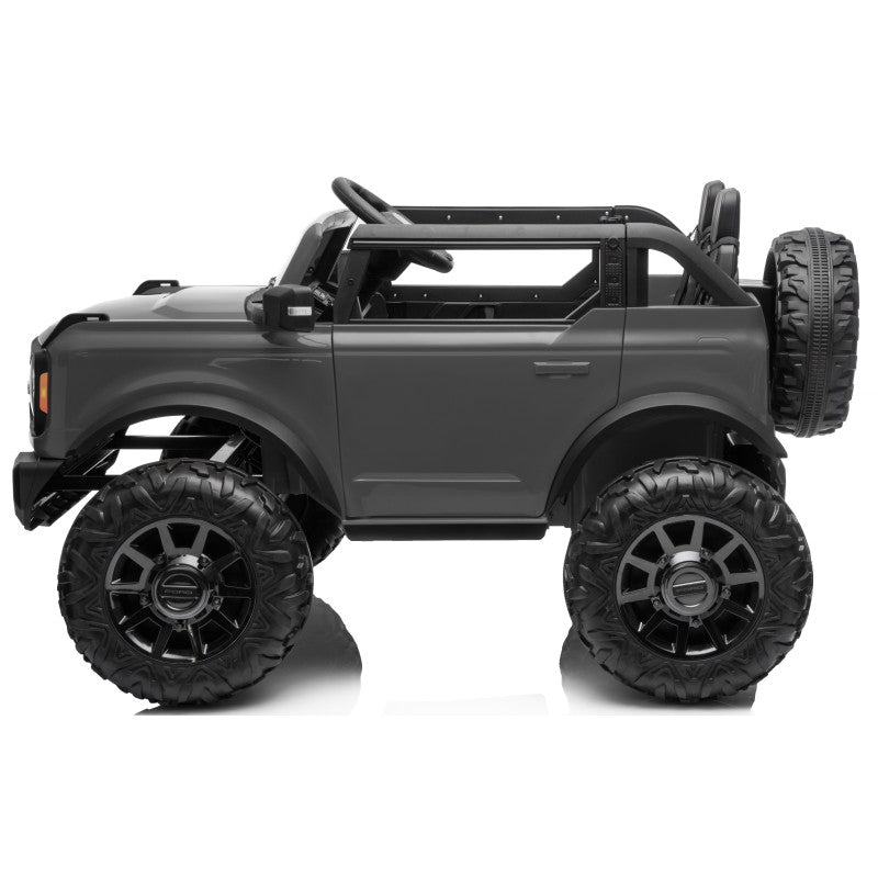 NUOVA Ford Bronco 24V Maxi Suv Fuoristrada 2 Posti Auto Elettrica per Bambini con Telecomando RUOTE GOMMA EVA-0995 – Variante Grigio