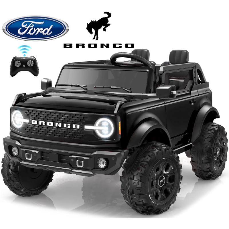 NUOVA Ford Bronco 24V Maxi Suv Fuoristrada 2 Posti Auto Macchina Elettrica per Bambini con Telecomando 0995 – Variante Nero