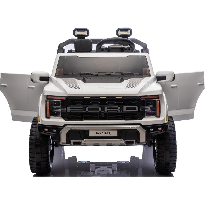 Nuovo Ford F150 Raptor 24V Auto Elettrica Macchina per Bambini Maxi Fuoristrada 2 Posti con Telecomando – Variante Bianco
