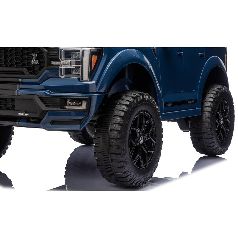 Nuovo Ford F150 Raptor 24V Auto Elettrica Macchina per Bambini Maxi Fuoristrada 2 Posti con Telecomando – Variante Blu Shelby