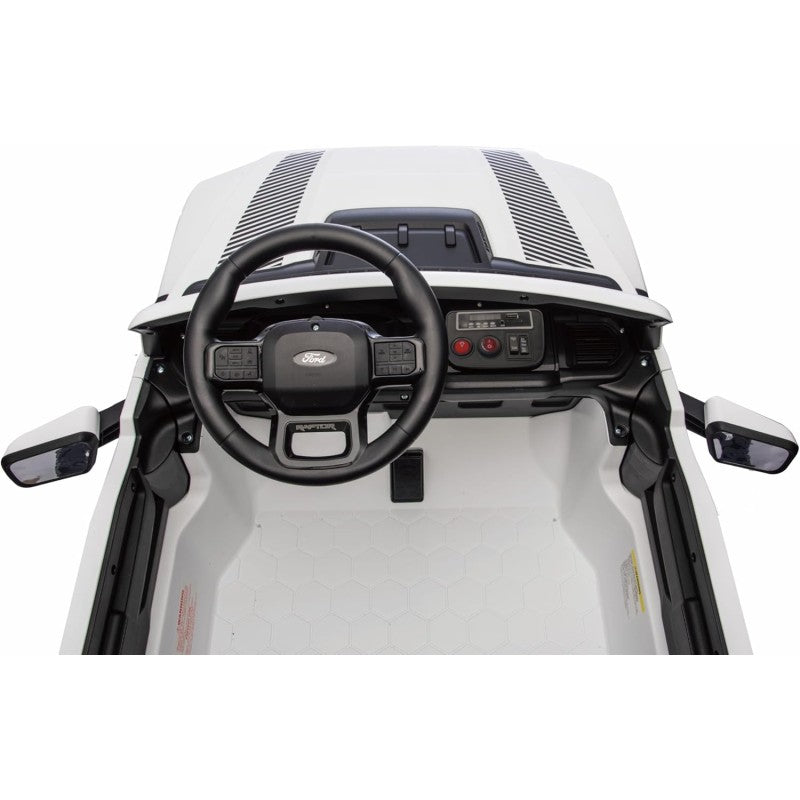 Nuovo Ford F150 Raptor 24V Auto Elettrica Macchina per Bambini Maxi Fuoristrada 2 Posti con Telecomando – Variante Bianco