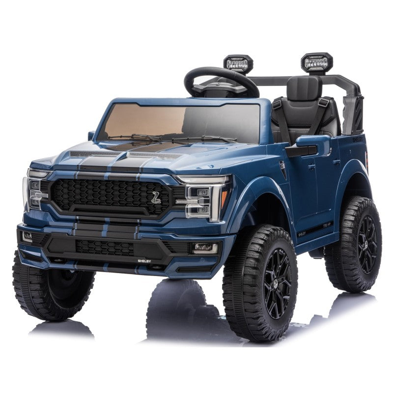 Nuovo Ford F150 Raptor 24V Auto Elettrica Macchina per Bambini Maxi Fuoristrada 2 Posti con Telecomando – Variante Blu Shelby