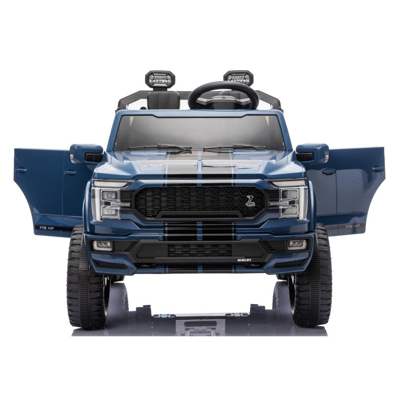 Nuovo Ford F150 Raptor 24V Auto Elettrica Macchina per Bambini Maxi Fuoristrada 2 Posti con Telecomando – Variante Blu Shelby