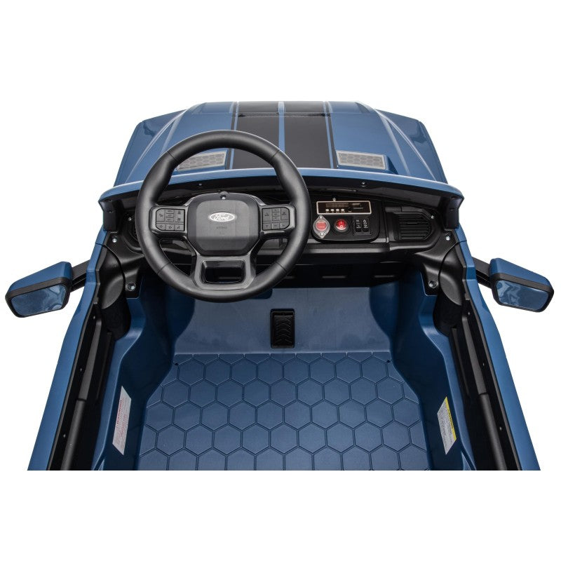 Nuovo Ford F150 Raptor 24V Auto Elettrica Macchina per Bambini Maxi Fuoristrada 2 Posti con Telecomando – Variante Blu Shelby