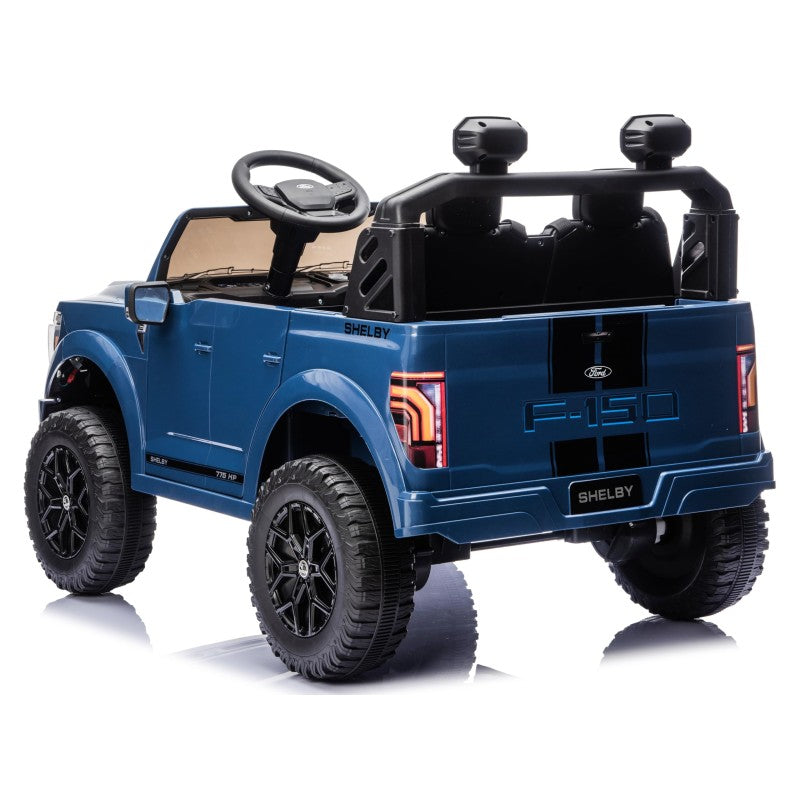 Nuovo Ford F150 Raptor 24V Auto Elettrica Macchina per Bambini Maxi Fuoristrada 2 Posti con Telecomando – Variante Blu Shelby