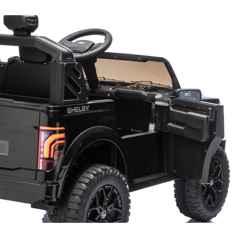 Nuovo Ford F150 Raptor 24V Auto Elettrica Macchina per Bambini Maxi Fuoristrada 2 Posti con Telecomando – Variante Nero Shelby
