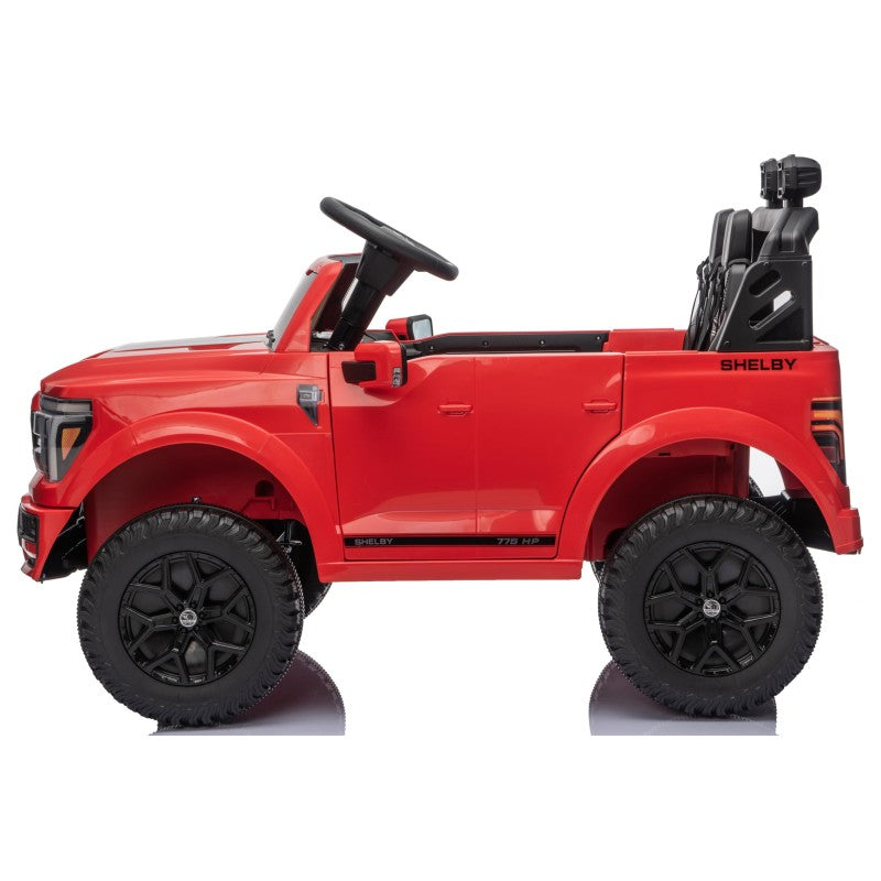 Nuovo Ford F150 Raptor 24V Auto Elettrica Macchina per Bambini Maxi Fuoristrada 2 Posti con Telecomando – Variante Rosso Shelby
