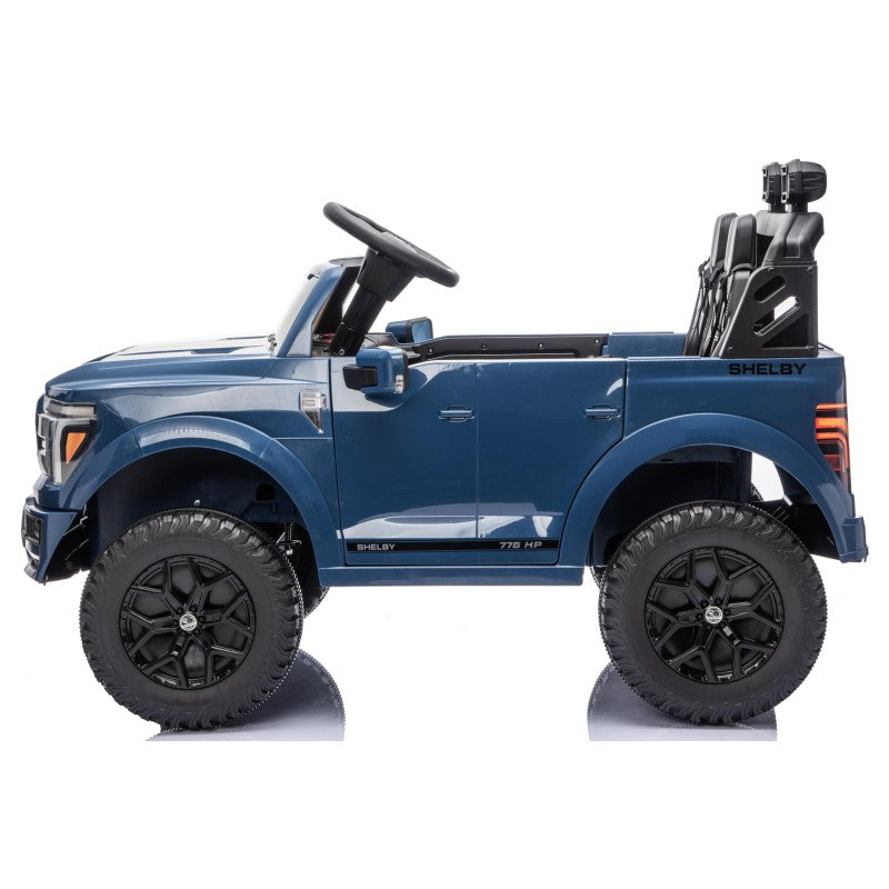 Nuovo Ford F150 Raptor 24V Auto Elettrica Macchina per Bambini Maxi Fuoristrada 2 Posti con Telecomando – Variante Blu Shelby