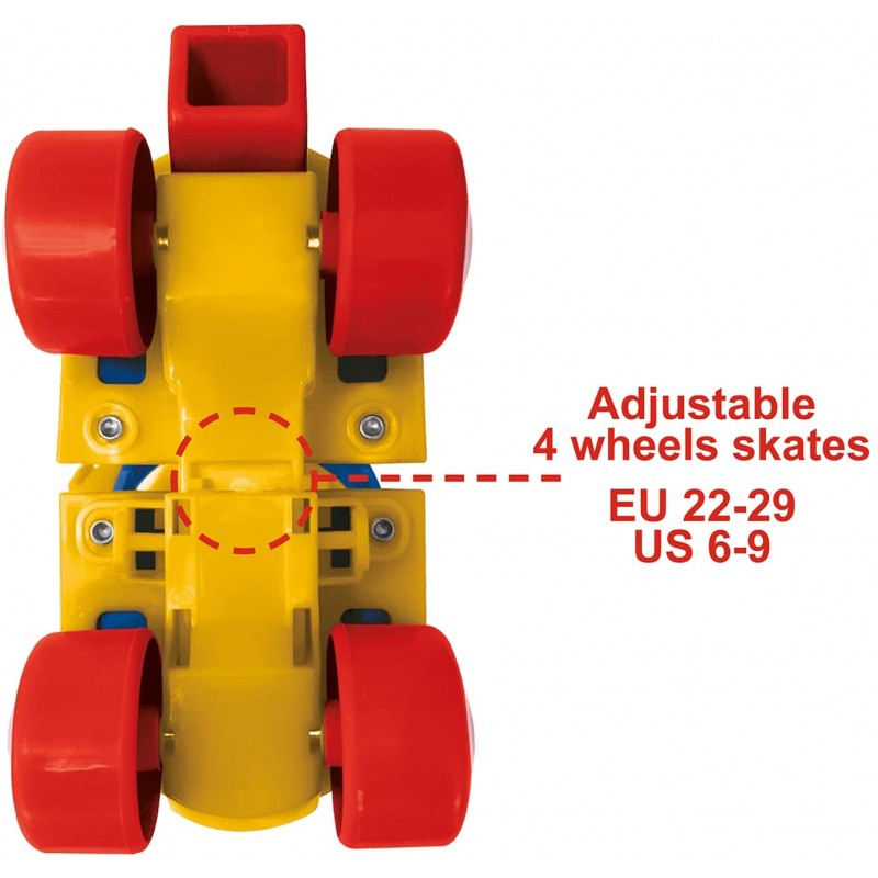 Pattini 4 Ruote Regolabili + Ginocchiere e Gomitiere Paw Patrol 22-29 Mondo 28312