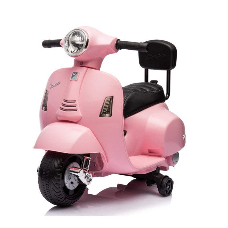 Piaggio Mini Vespa GTS Elettrica per Bambini con Sedile in Pelle Batteria 6Volt – Variante Rosa