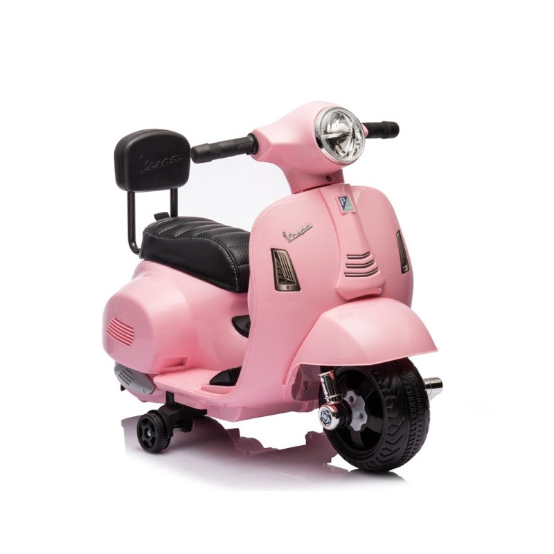 Piaggio Mini Vespa GTS Elettrica per Bambini con Sedile in Pelle Batteria 6Volt – Variante Rosa