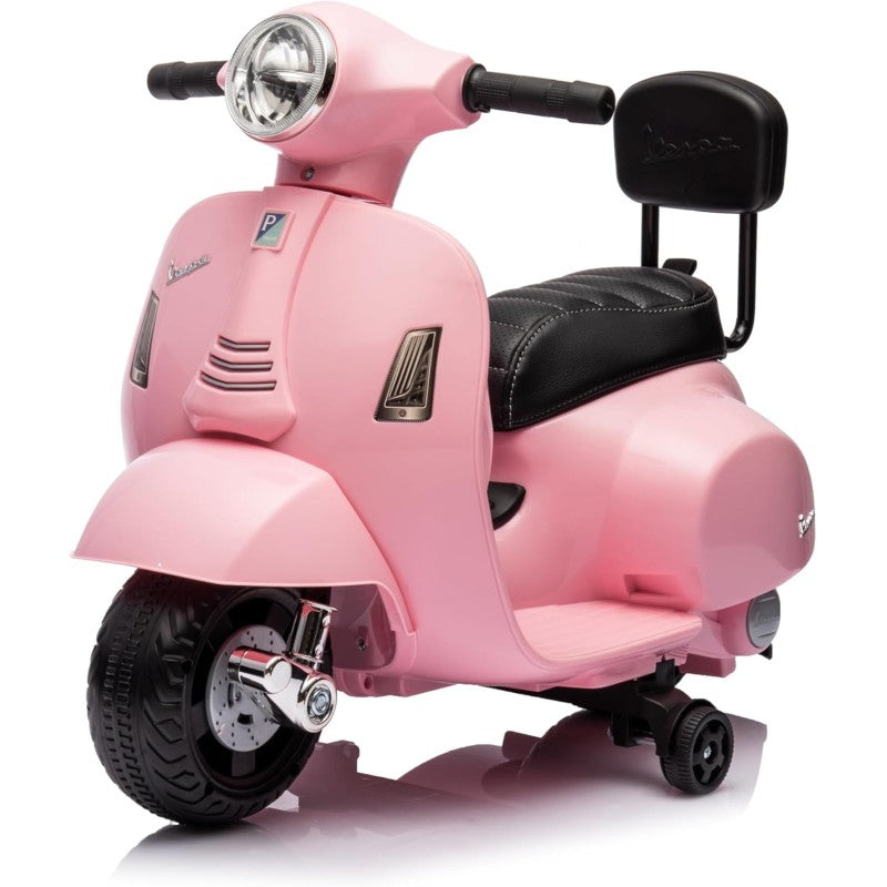 Piaggio Mini Vespa GTS Elettrica per Bambini con Sedile in Pelle Batteria 6Volt – Variante Rosa