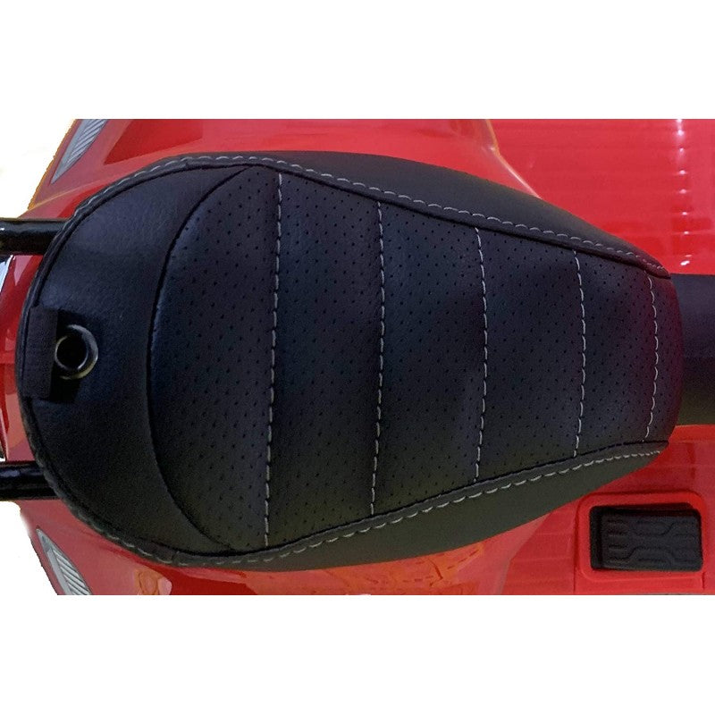 Piaggio Mini Vespa GTS Elettrica per Bambini con Sedile in Pelle Batteria 6Volt – Variante Rosso