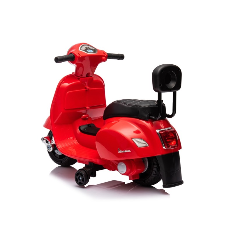 Piaggio Mini Vespa GTS Elettrica per Bambini con Sedile in Pelle Batteria 6Volt – Variante Rosso