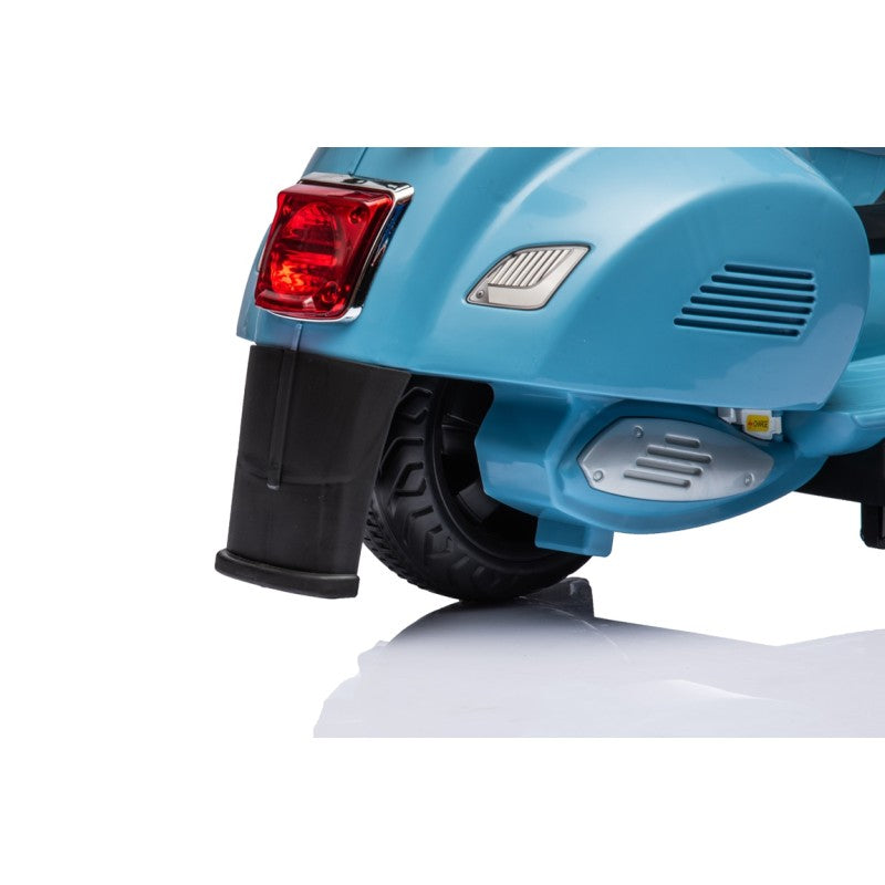 Piaggio Mini Vespa GTS Elettrica per Bambini con Sedile in Pelle Batteria 6Volt – Variante Azzurro
