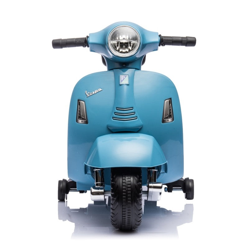 Piaggio Mini Vespa GTS Elettrica per Bambini con Sedile in Pelle Batteria 6Volt – Variante Azzurro