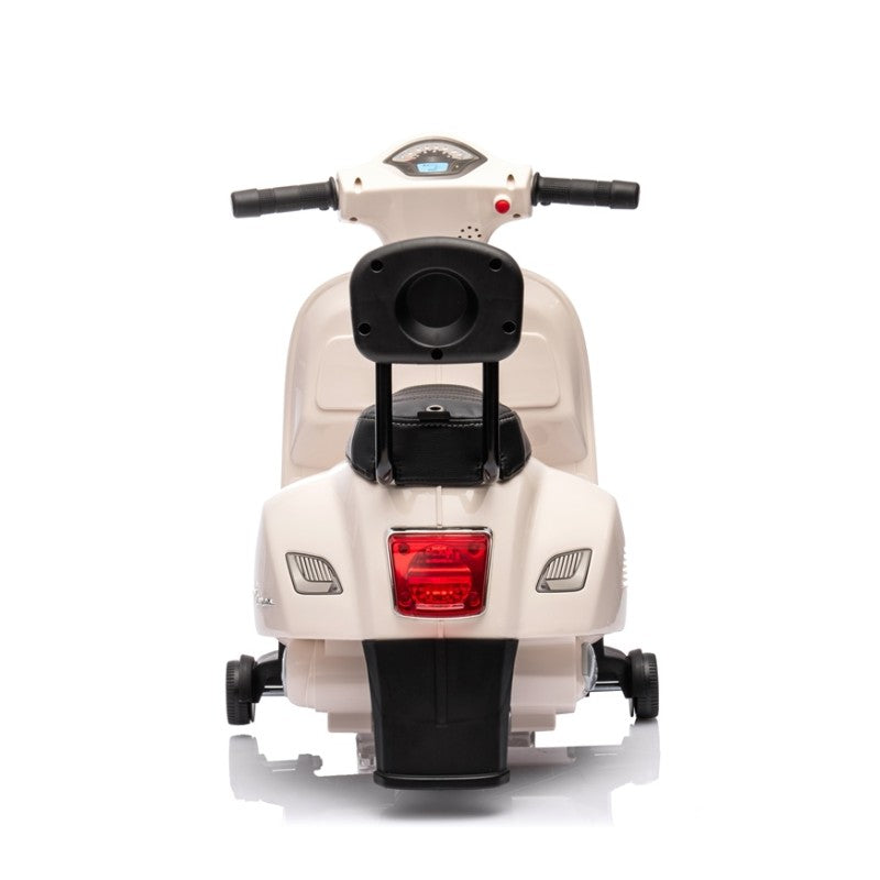 Piaggio Mini Vespa GTS Elettrica per Bambini con Sedile in Pelle Batteria 6Volt – Variante Bianco