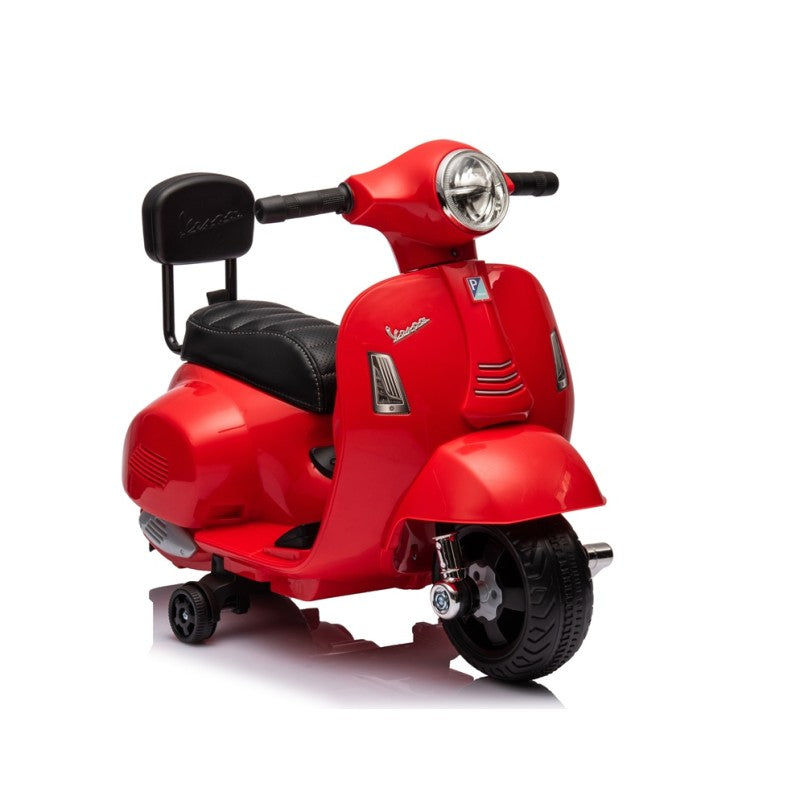 Piaggio Mini Vespa GTS Elettrica per Bambini con Sedile in Pelle Batteria 6Volt – Variante Rosso