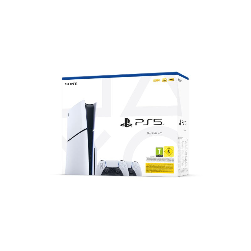 Ps5 Console 1tb Disco Standard Slim White + 2 Dualsense Ita