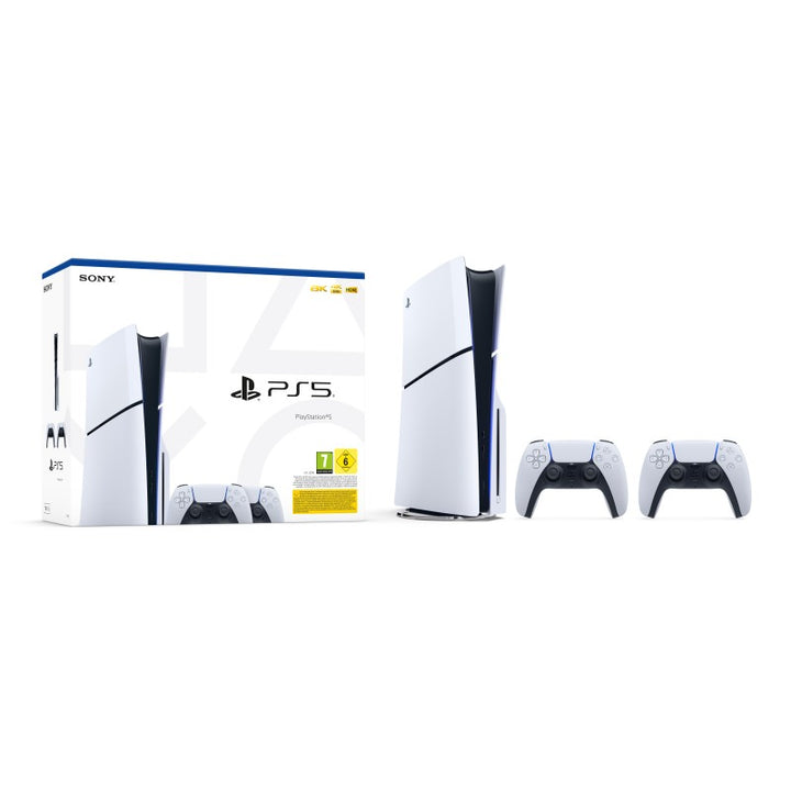 Ps5 Console 1tb Disco Standard Slim White + 2 Dualsense Ita