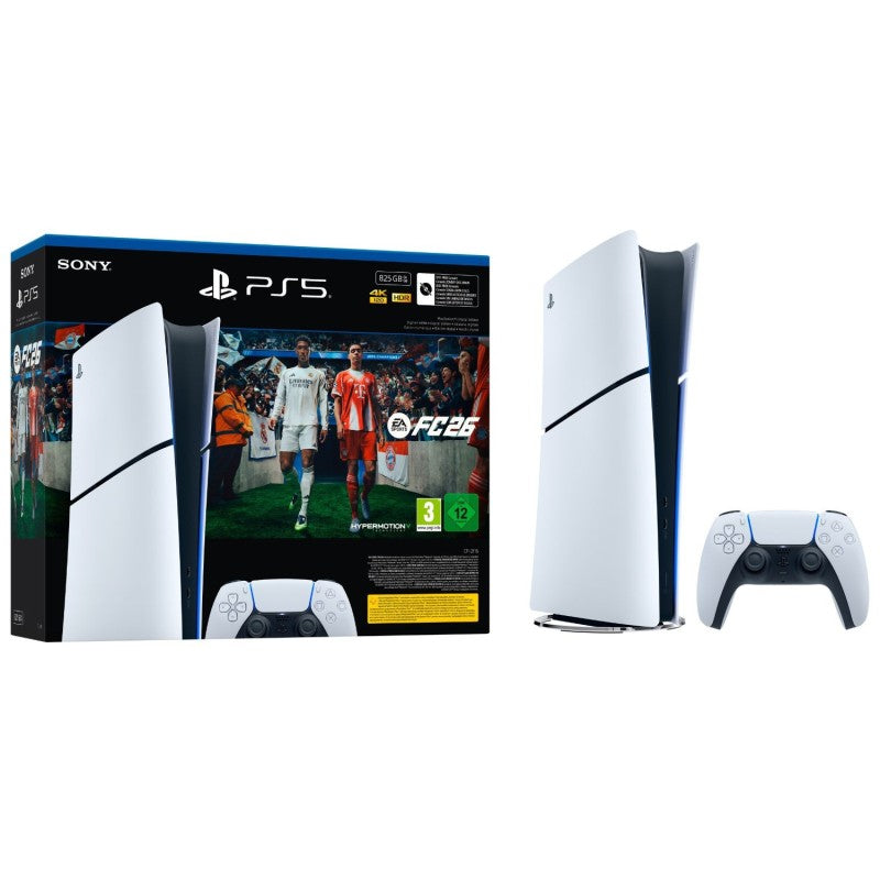 PS5 Console 825GB Digital Edition E Chassis White + FC 26 ITA