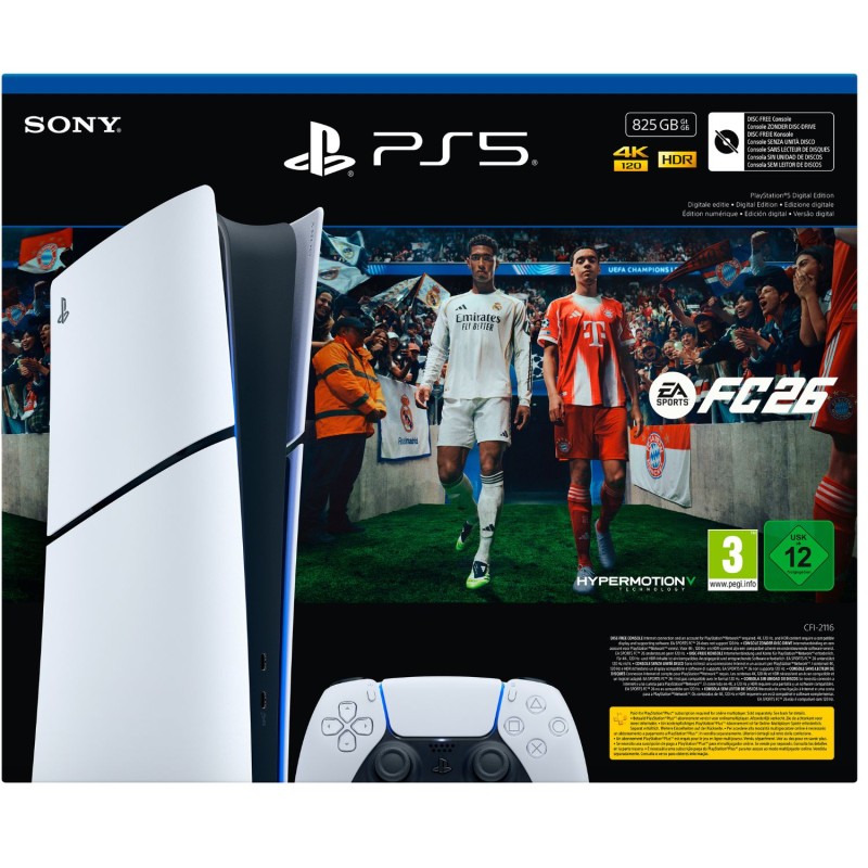 PS5 Console 825GB Digital Edition E Chassis White + FC 26 ITA