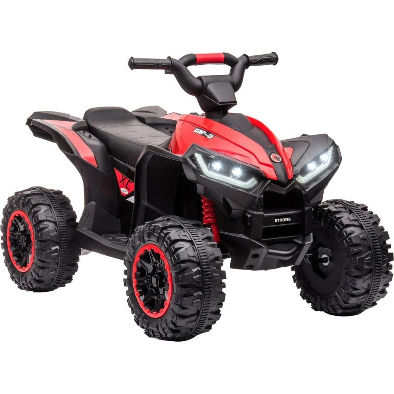 Quad Elettrico per Bambini 12V ATV - Quad per Bambini con Telecomando Doppio Motore Ammortizzatori Full Optional - Rosso