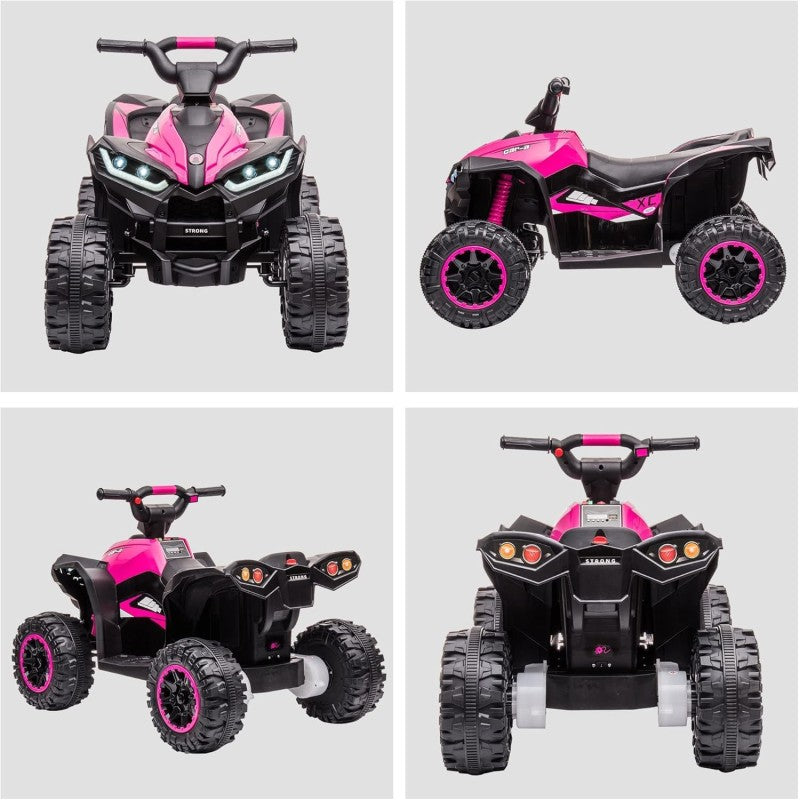 Quad Elettrico per Bambini 12V ATV - Quad per Bambini con Telecomando Doppio Motore Ammortizzatori Full Optional – Variante Rosa