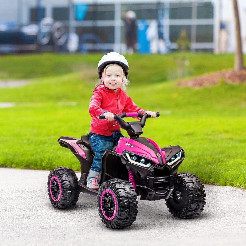 Quad Elettrico per Bambini 12V ATV - Quad per Bambini con Telecomando Doppio Motore Ammortizzatori Full Optional – Variante Rosa