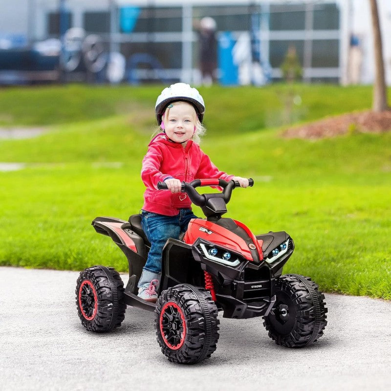 Quad Elettrico per Bambini 12V ATV - Quad per Bambini con Telecomando Doppio Motore Ammortizzatori Full Optional – Variante Rosso