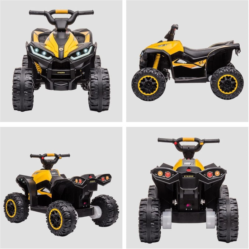 Quad Elettrico per Bambini 12V ATV - Quad per Bambini con Telecomando Doppio Motore Ammortizzatori Full Optional – Variante Giallo