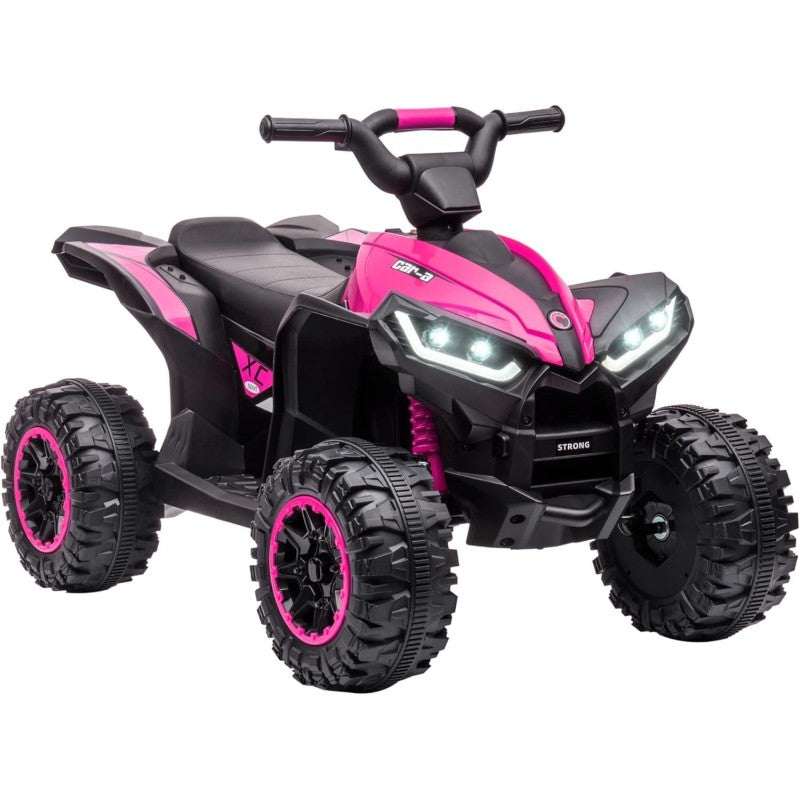 Quad Elettrico per Bambini 12V ATV - Quad per Bambini con Telecomando Doppio Motore Ammortizzatori Full Optional – Variante Rosa