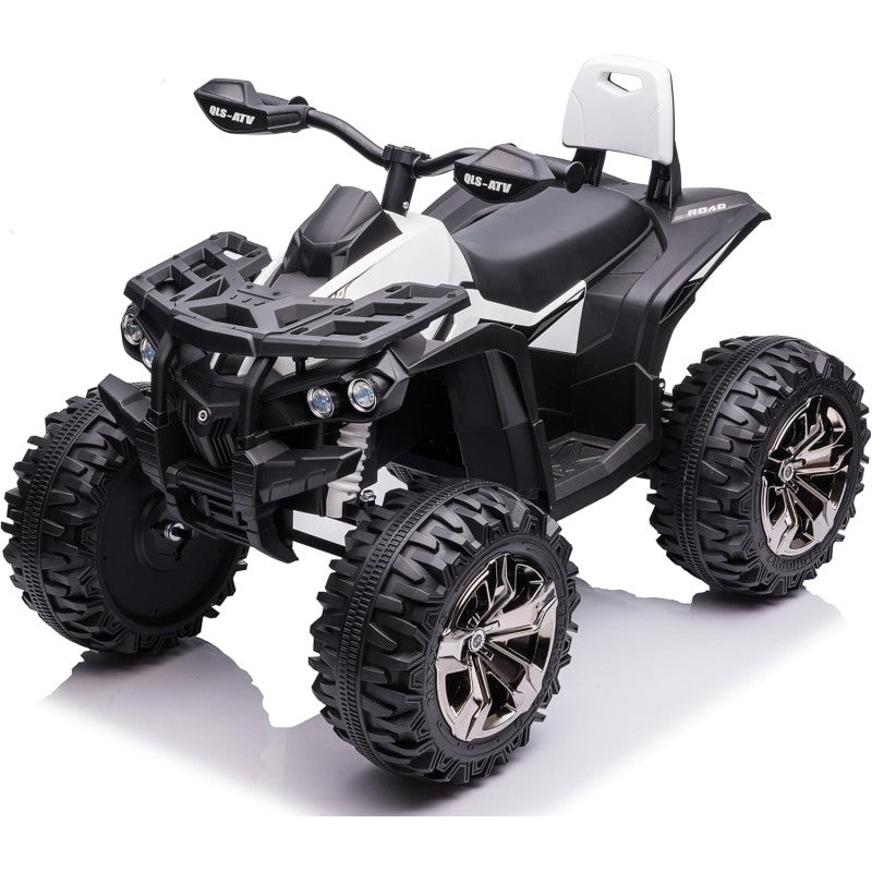 Quad Jungle ATV Elettrico 12V per Bambini con Ammortizzatori Reali Batteria Potenziata Schienale Ruote Grandi – Variante Bianco