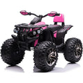 Quad Jungle ATV Elettrico 12V per Bambini con Ammortizzatori Reali Batteria Potenziata Schienale Ruote Grandi – Variante Rosa