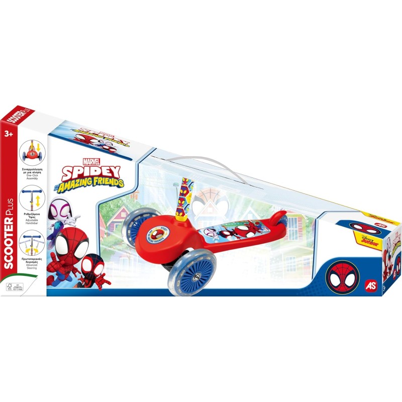 Rocco Giocattoli 20575138 Monopattino Spidey a 3 ruote Twist&Roll