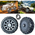 Set 4 Ruote di Ricambio in Gomma EVA Universali con Adattatore a 6 Punte per Auto Elettriche per Bambini