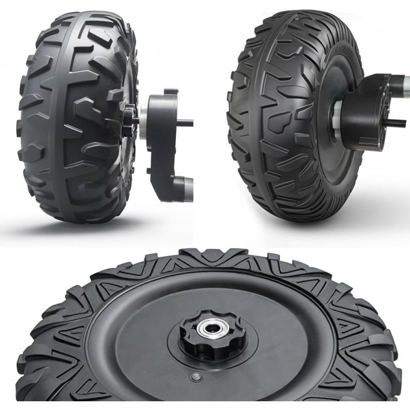 Set 4 Ruote in Gomma XL per UTV CAT Caterpillar 24V – Camion con Cassone Ribaltabile