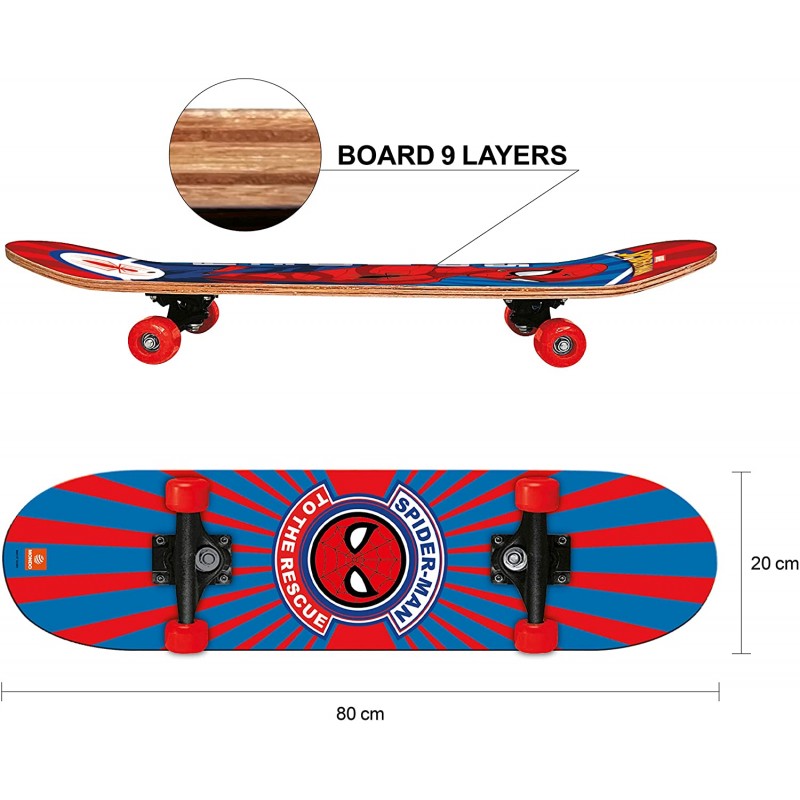 Skateboard Spiderman mondo 18396