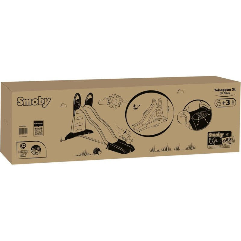 Smoby 7600820304 Scivolo XL a doppia onda con attacco dell'acqua lunghezza 2,30 metri dai 3 anni