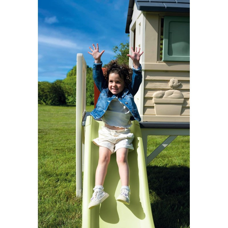 Smoby 7600810802 Casetta palafitta con scivolo da giardino dimensioni: 98x110x127cm