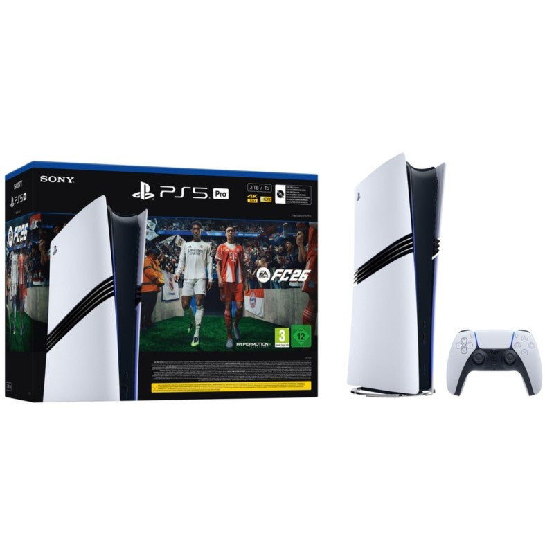 Sony PlayStation 5 Pro + EA Sports FC 26 Bundle 2 TB Wi-Fi Nero, Bianco