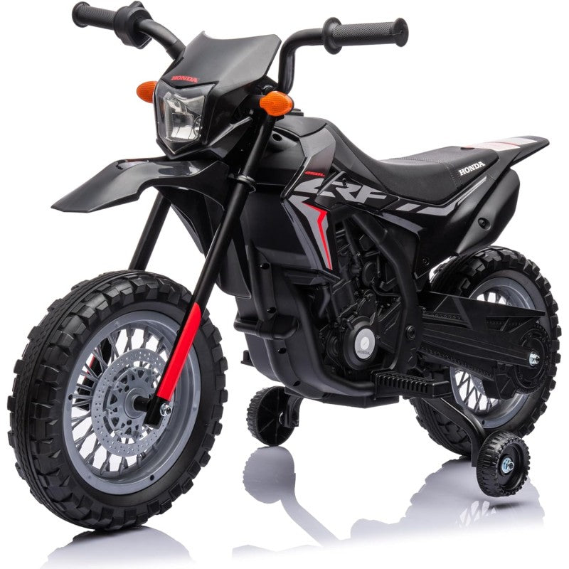 Super Cross Moto Elettrica per bambini 12V con licenza ufficiale Honda - Nero
