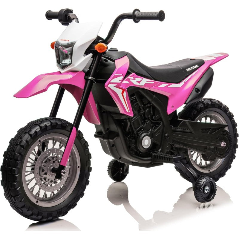 Super Cross Moto Elettrica per bambini 12V con licenza ufficiale Honda - Rosa