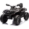Can-Am Renegade 24V Quad Elettrico per Bambini a 2 Posti ATV con Ruote in Gomma 4 Motori Cinture di Sicurezza – Variante Nero